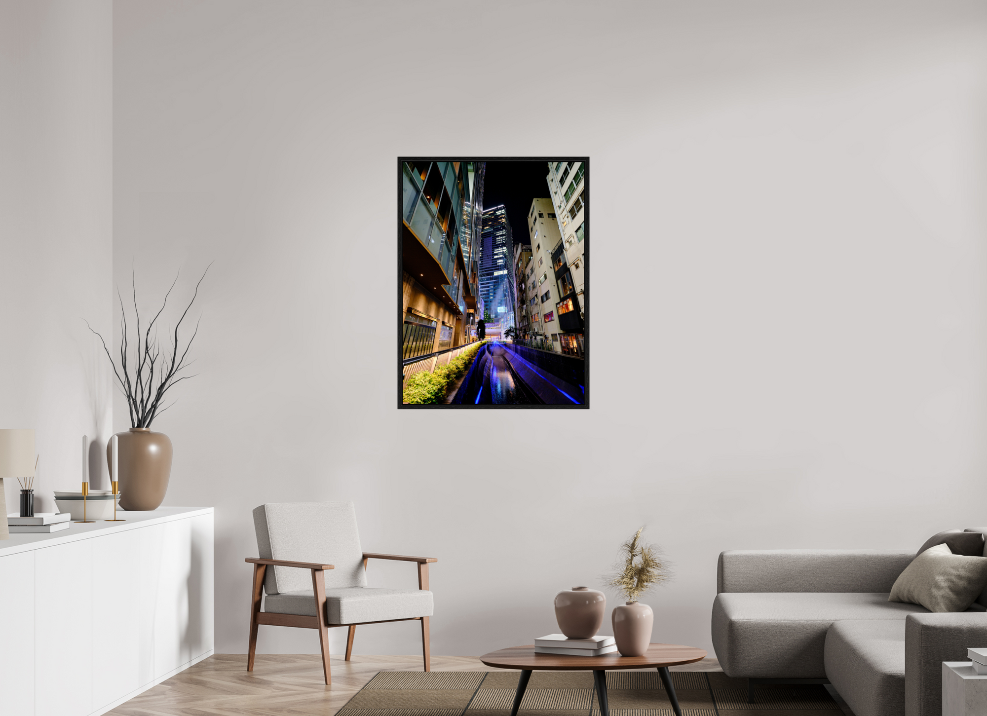 30 x 40″, Floater Frame Shibuya Canal II