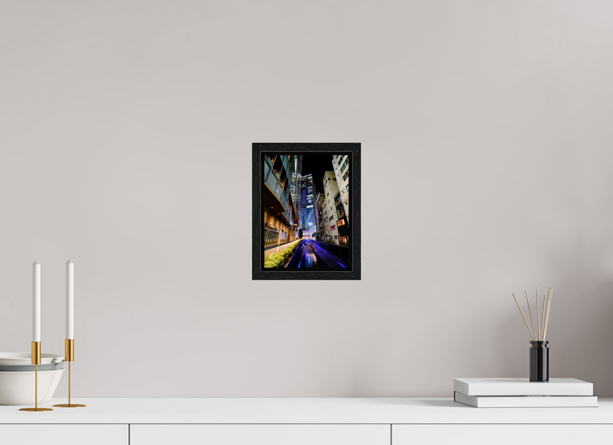 6 x 8″, Floater Frame Shibuya Canal II