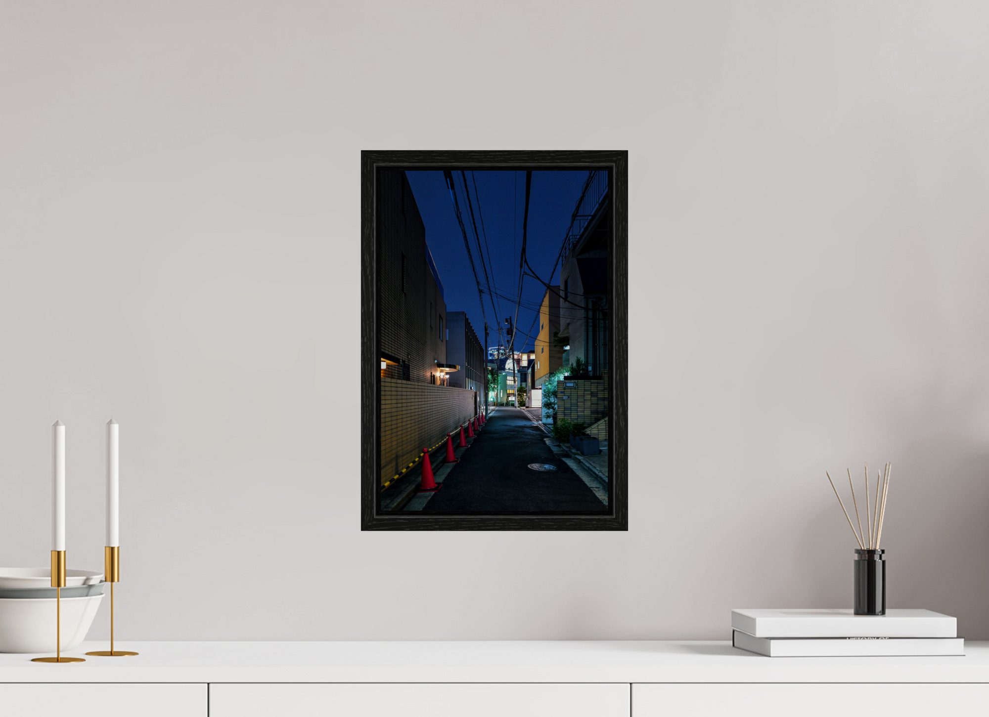 10 x 15″, Floater Frame Teal & Midnight I