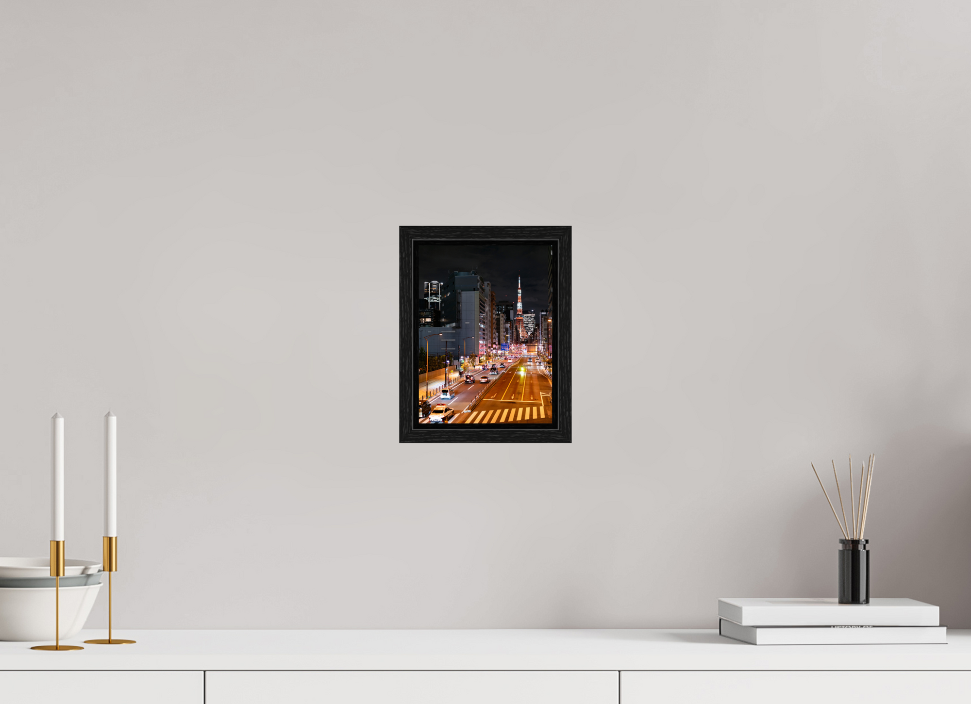 6 x 8″, Floater Frame Tower I